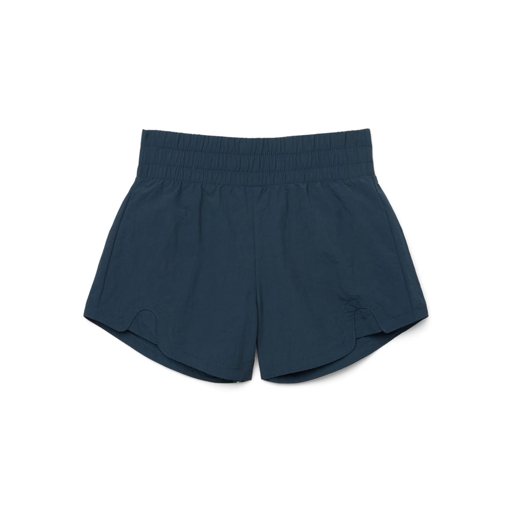 Athletic Works Running Shorts Girls Size S 6-6X High waist Short Navy Blue
